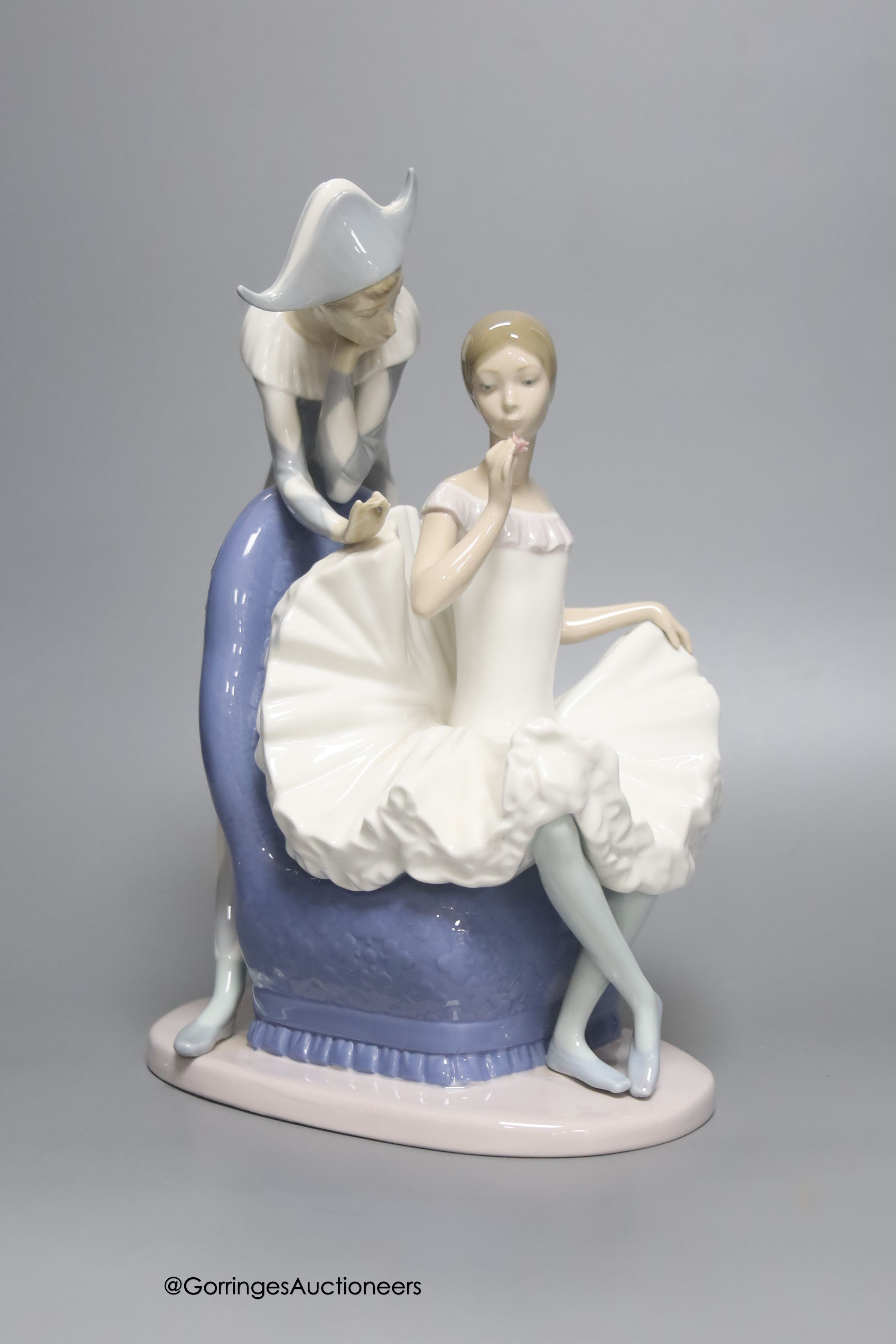 A large Nao by Lladro porcelain figure group 'A Dream Come True', height 30cm